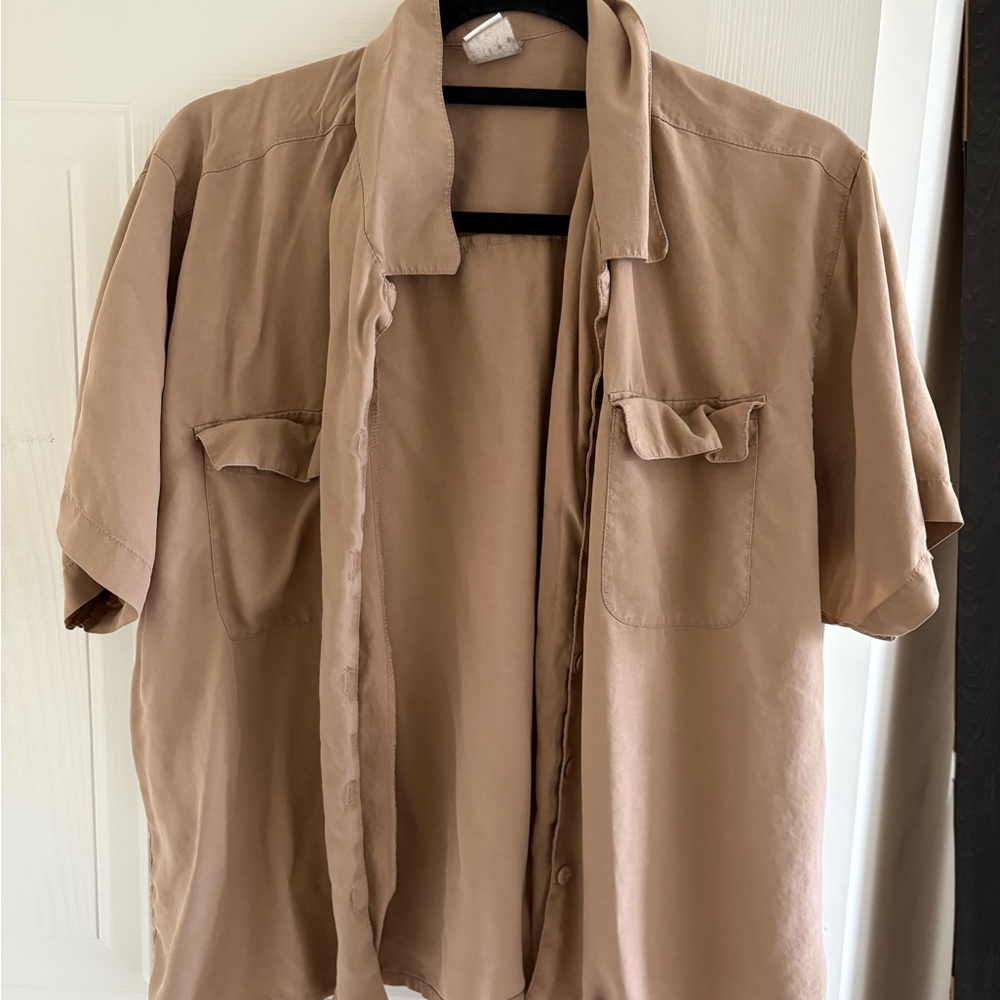 Men's Tan Short Sleeve Jacket